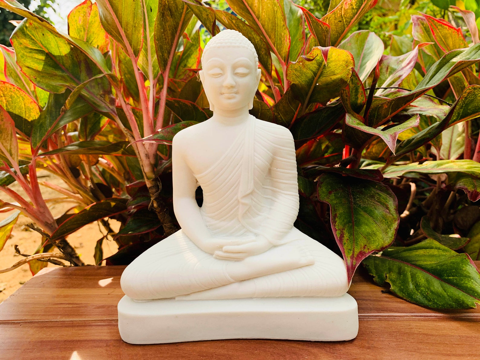 White Stone Large Buddha Statue Buddha stone statue Lord Etsy