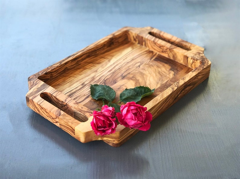Olive Wood Mini Serving Tray 30x20x3cm Etsy