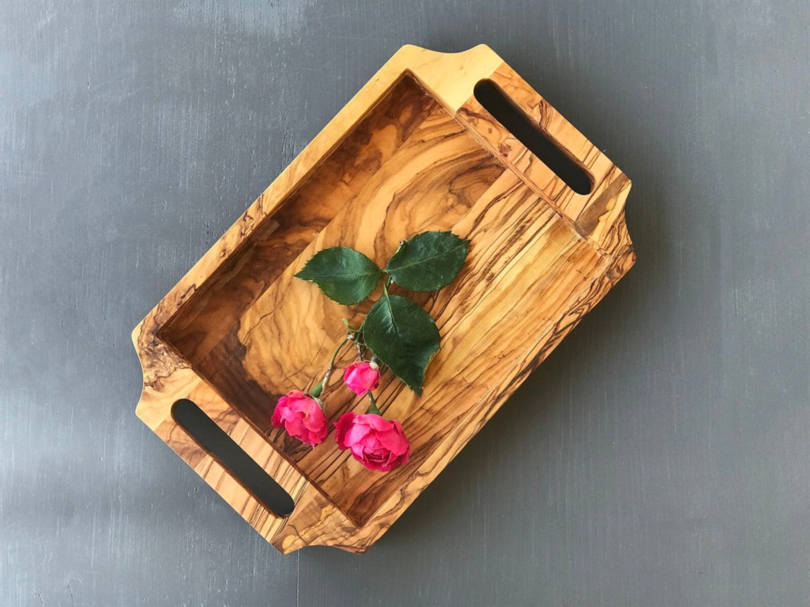 Olive Wood Mini Serving Tray 30x20x3cm Etsy