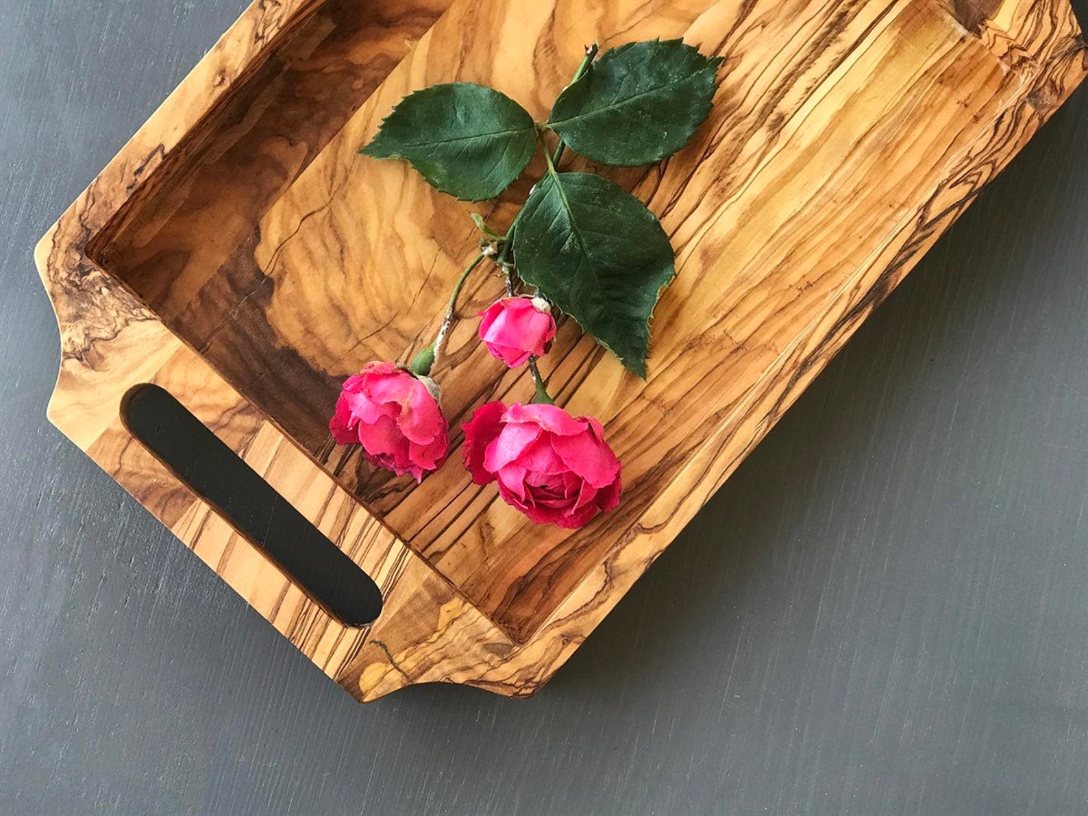 Olive Wood Mini Serving Tray 30x20x3cm Etsy