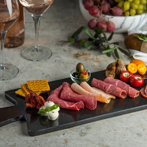 Handmade-Black Marble Cutting  Board Cheese Serving Platter Kitchen Decor