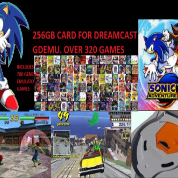 Sega Dreamcast GDEMU card 256gb