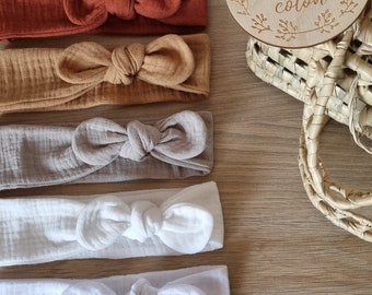 Baby headband Tie headbands Adjustable headbands Double gauze headbands Girl headbands Bow headbands Personalized headbands