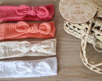 Baby headband Tie headbands Adjustable headbands Double gauze headbands Girl headbands Bow headbands Personalized headbands