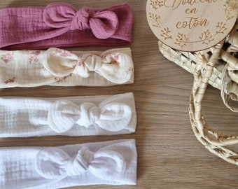 Baby headband Tie headbands Adjustable headbands Double gauze headbands Girl headbands Bow headbands Personalized headbands