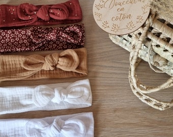 Baby headband Tie headbands Adjustable headbands Double gauze headbands Girl headbands Bow headbands Personalized headbands