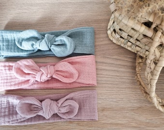 Baby headband Tie headbands Adjustable headbands Double gauze headbands Girl headbands Bow headbands Personalized headbands