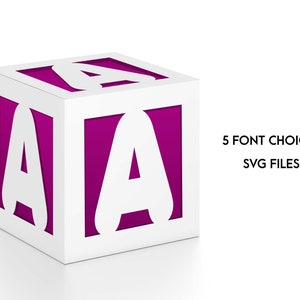 Easy - Make 3D Letter Boxes Blocks - Cricut Cameo Laser Cut Glowforge - Alphabet Blocks abc - SVG