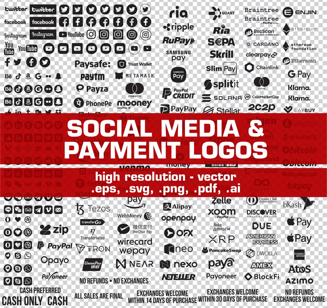 Vector Logos - Make Your Own Payment Social Media Sign for Your ...