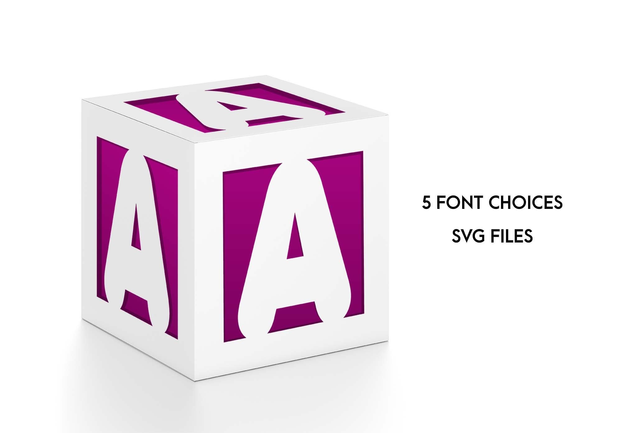 Easy Make 3D Letter Boxes Blocks Cricut Cameo Laser Cut