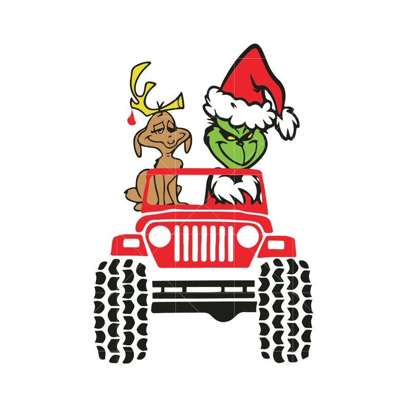 Download Grinch And Dog Jeep Christmas funny christmas Christmas ...