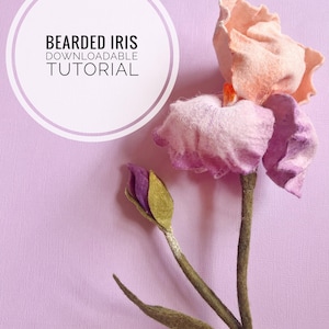 Felt Bearded Iris Digital Tutorial