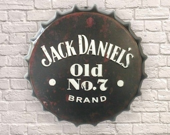 30cm Budweiser Bud Drinks Vintage Retro Wall Display Sign Metal Beer Bottle Top