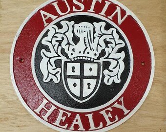 Austin Healey Cast Iron Plaque Wall Sign