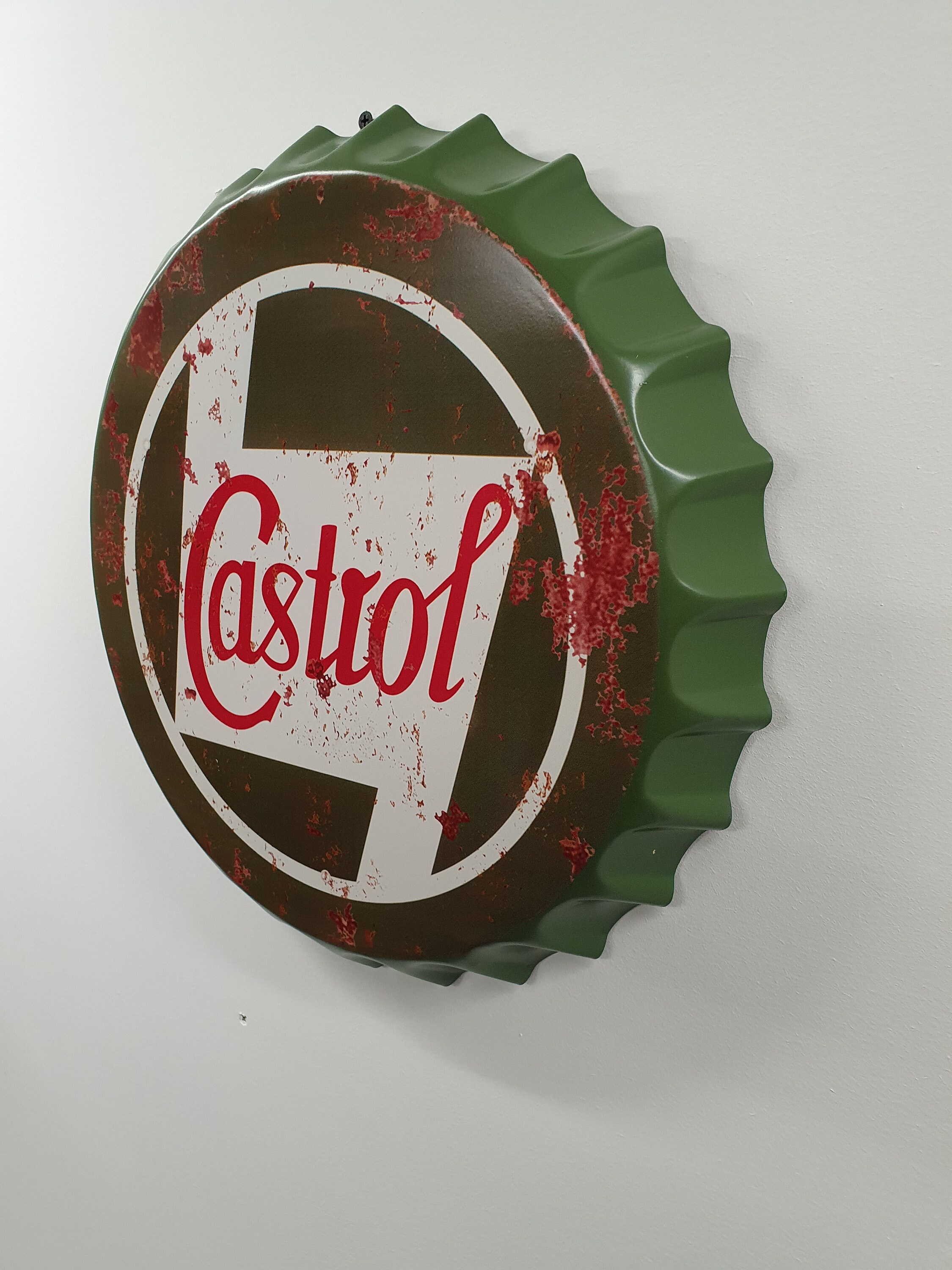 Castrol Oil 30cm Diameter Retro Vintage Bottle Top Wall Display Sign Etsy