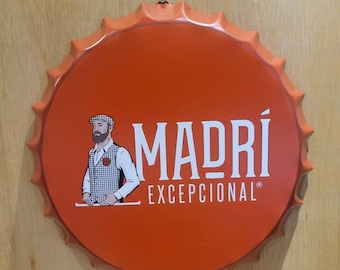 Madri Top  35cm Diameter  Retro Vintage  Wall Display Sign