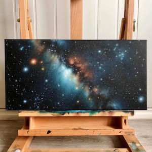Original Bild: Milchstraße auf Leinwand | Galaxy Space Art Wanddekoration