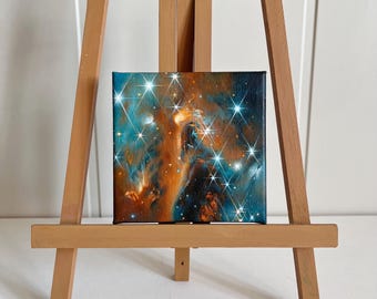 Original Painting: Nebula on Canvas | Cosmic Space Art Wall Decoration