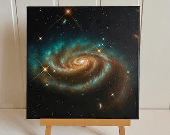 Original Painting: Galaxy on Canvas | Cosmic Space Art Wall Decoration