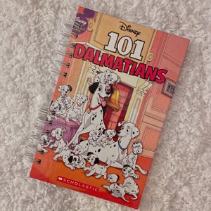 Upcycled Disney 101 Dalmatians storybook 100 page journal