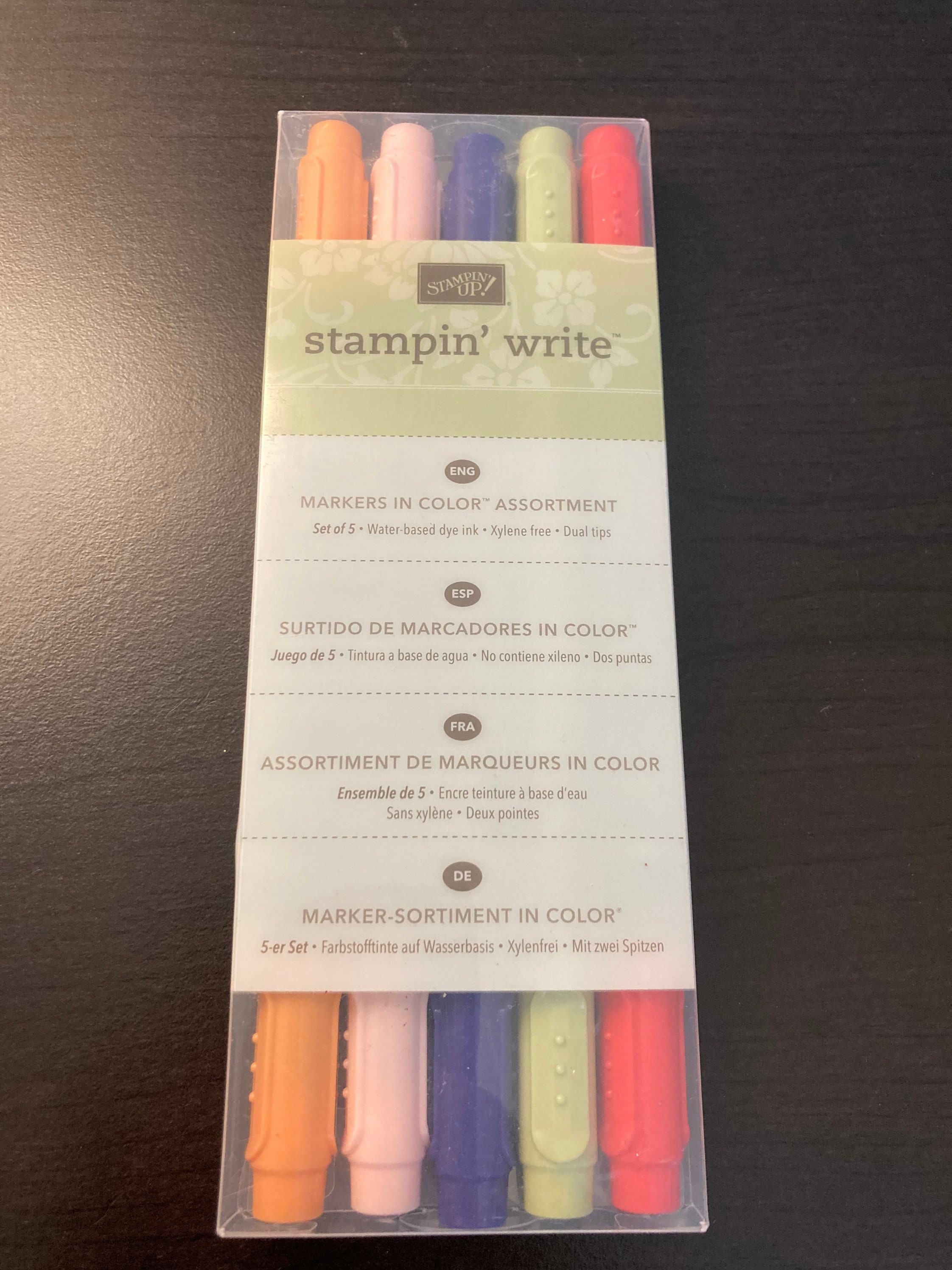 Stampin Up Markers Set 5 colors Etsy