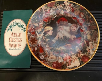 1992 Hamilton Christmas Plate "A Visit From St. Nicholas" by John Grossman 8.25”