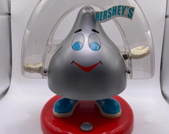 00sレアHERSHEY'S KISSES DISPENSER Football Vintage Hershey Kiss Plastic Dispenser 1999 Football Chocolate