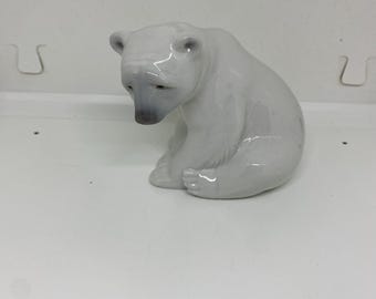 リヤドロの磁器製ホッキョクグマの置物 - Etsy 日本