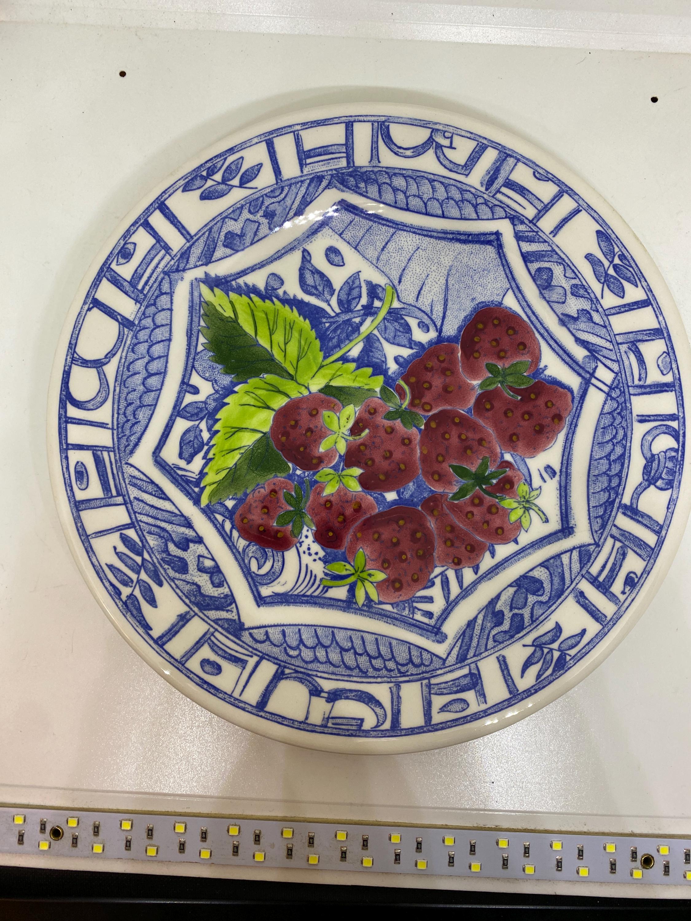 アンテーク　Gien 花と鳥の装飾 陶磁器皿 GIEN ジアン｜花と鳥のアンティークディナー皿