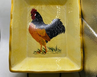 Fuente grande para hornear Tempt-Tations Old World Yellow Rooster