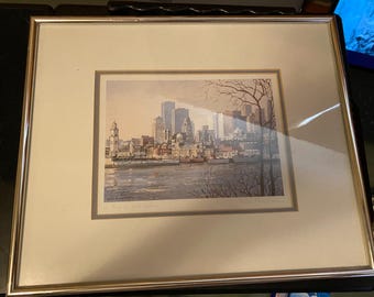 Inge Claussen ondertekende ingelijste print uit de jaren 90