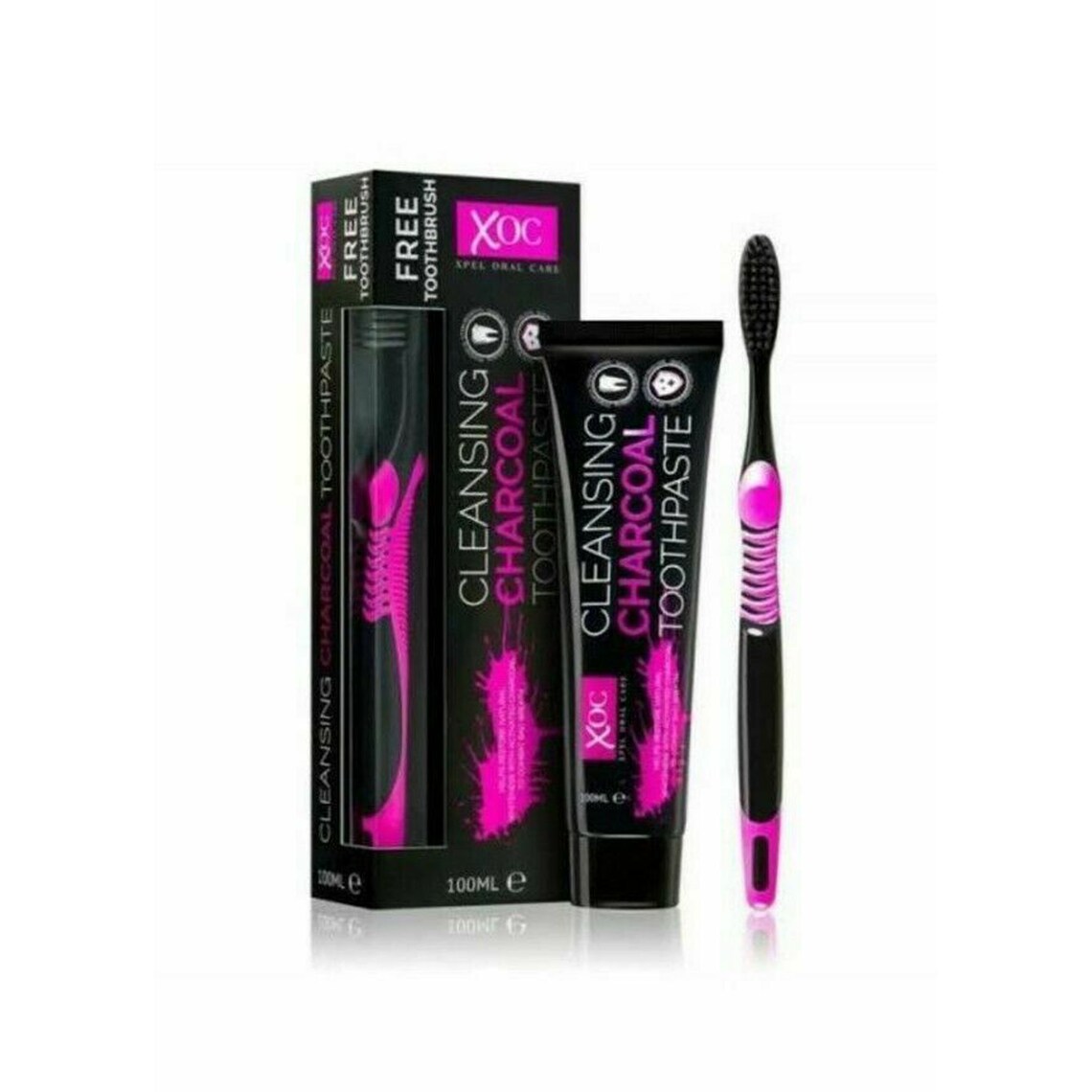 100ml Cleansing Charcoal Toothpaste Fluoride Whitening Etsy UK