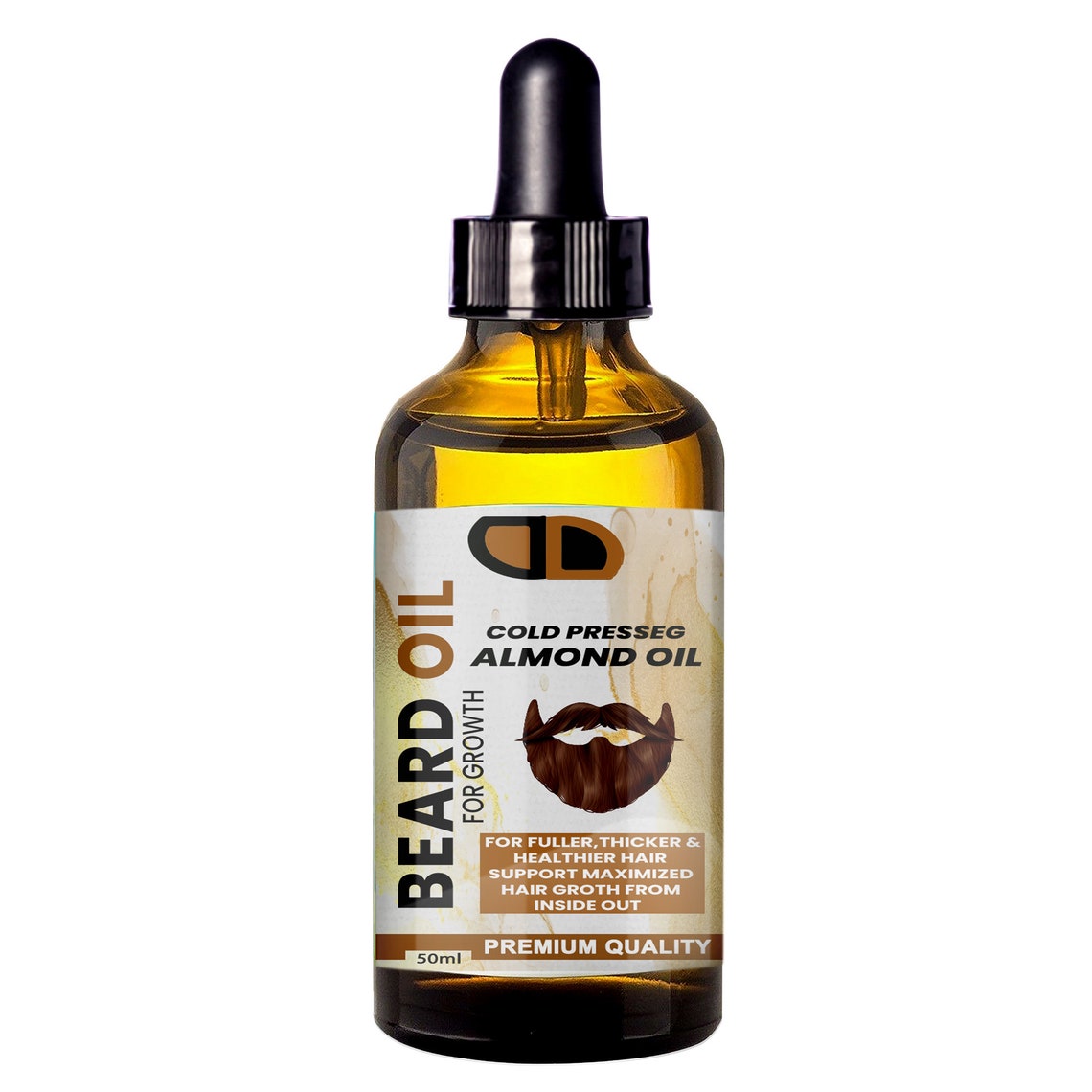 Organic Ingredients Beard Almond Hair Growth Oil 50ml Dropper Etsy