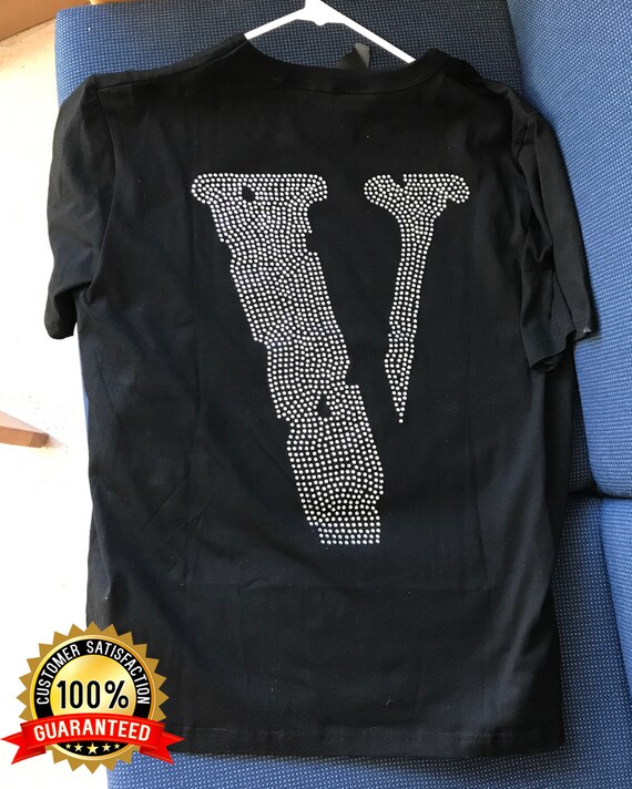 VLONE T Shirt Vlone Blue Flowers Slim Fit TShirt Vlone Logo Etsy