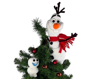 Christmas tree topper, Olaf inspired tree topper, Frozen inspired for Christmas, Christmas tree, Ready to ship, fast free shipping