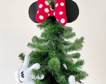 Tree Bow, Mouse Christmas Tree Topper, Funny Tree Topper, Felt Christmas Tree Decoration, Cartoons Ideas Decor, Stylish Christmas Tree