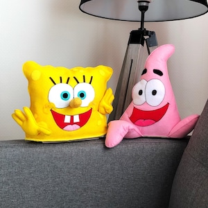 Inspirado en Bob Esponja, inspirado en Bob Esponja y Patricio, decoración de mesa de fiesta, decoración de guardería de fieltro, decoración de habitación infantil, SquarePants
