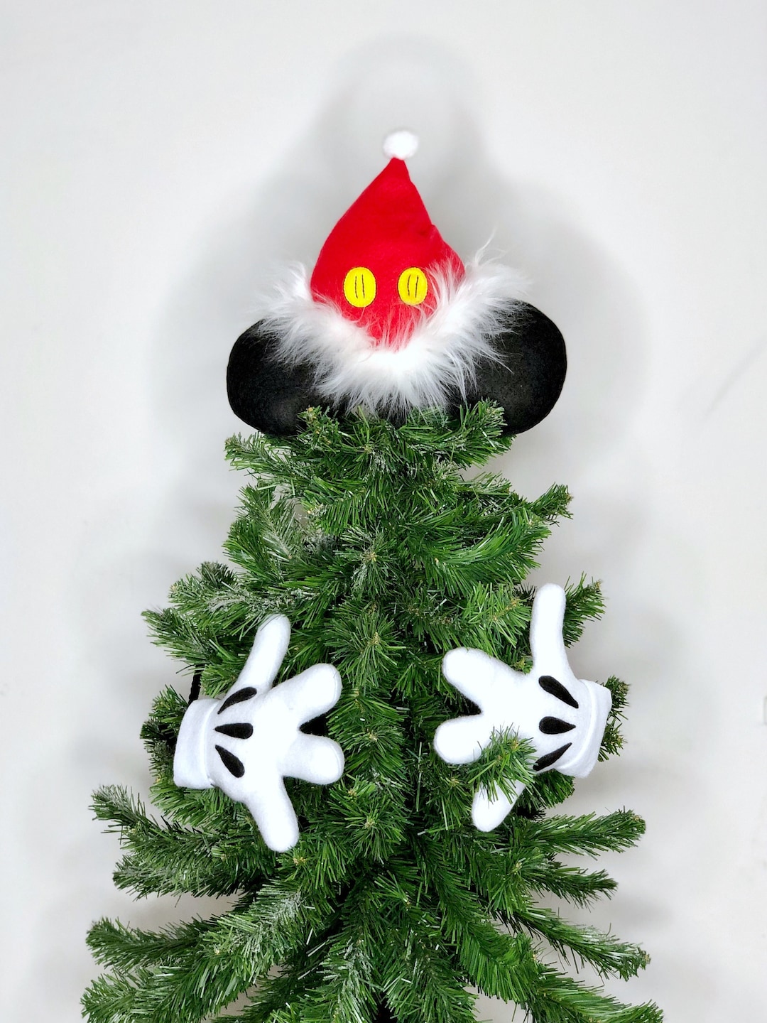 Tree Bow, Mouse Christmas Tree Topper, Funny Tree Topper, Felt