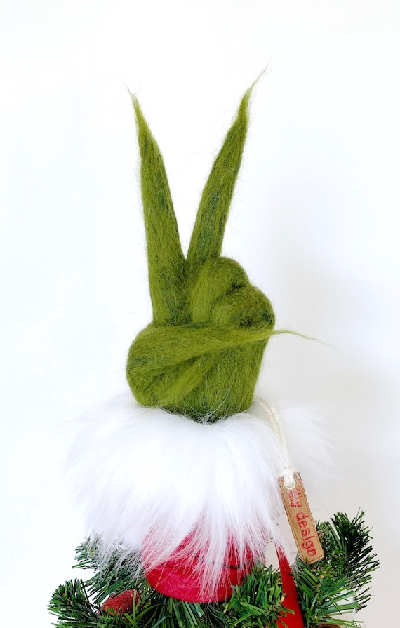 Furry Green Arms for Christmas Tree Decorations, Grinch Tree Topper,  Christmas Tree Ornaments for Christmas Party 