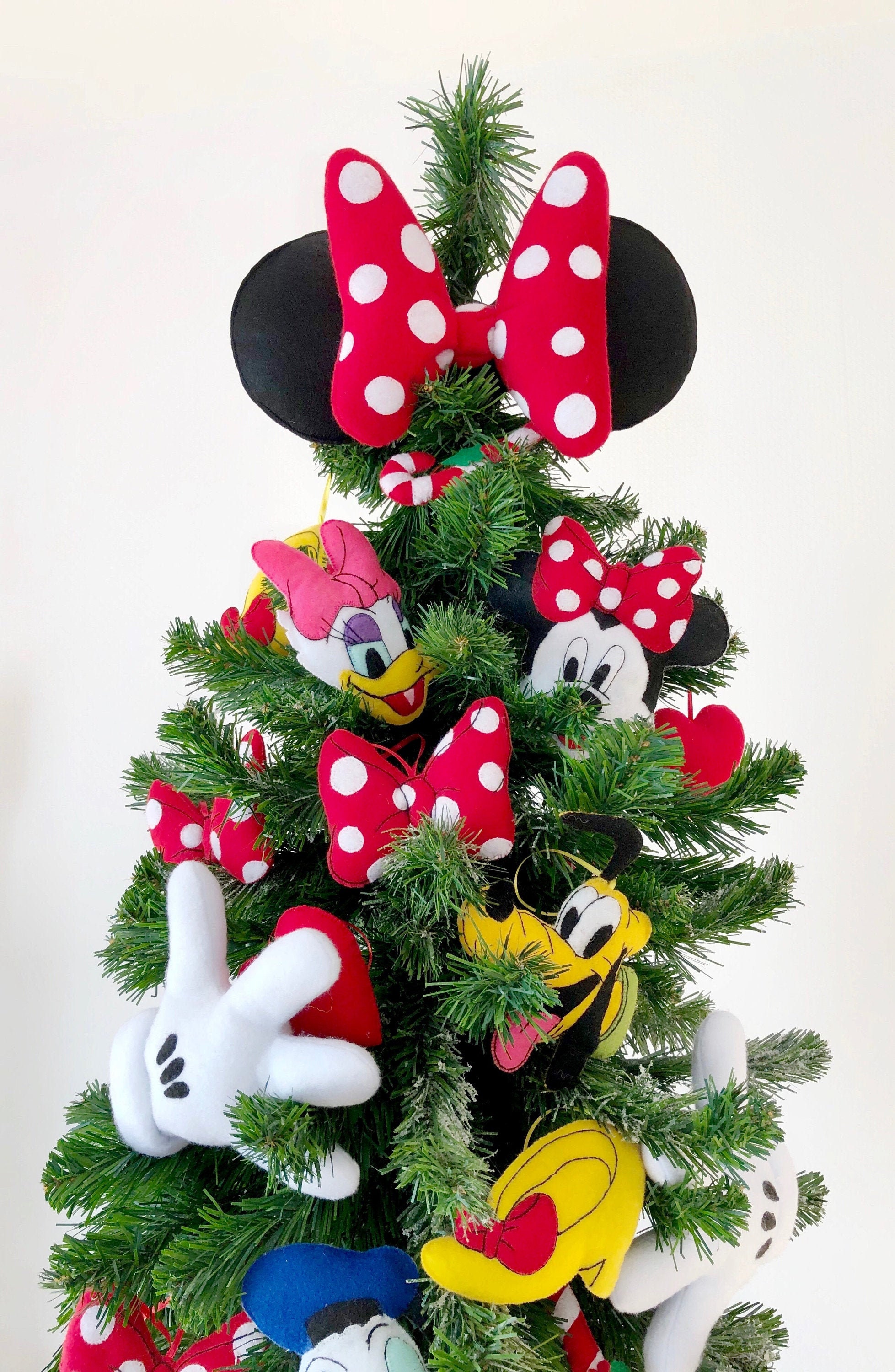 Minnie Mouse Inspired Felt Christmas Ornaments, Christmas
