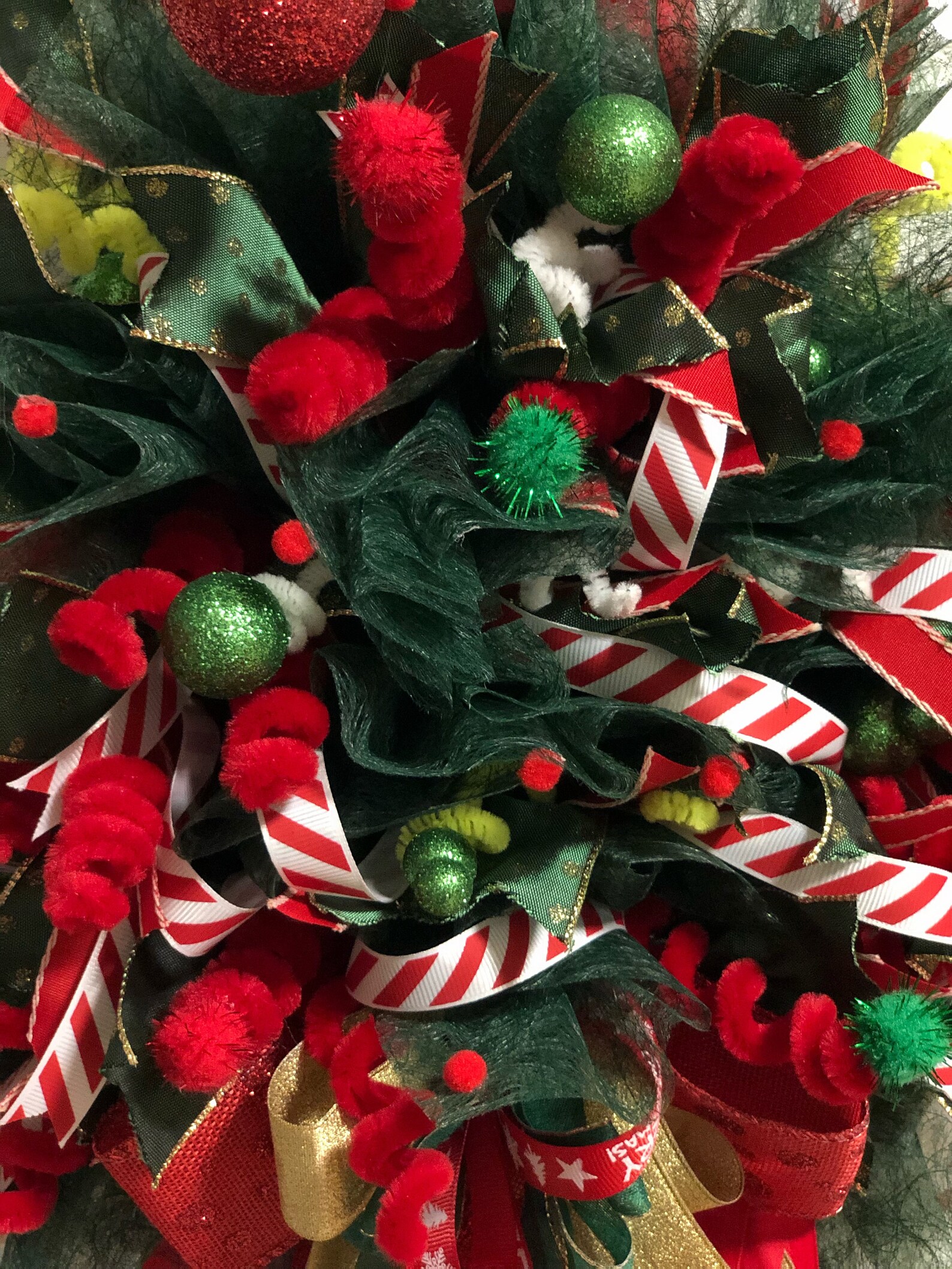 Funny Christmas Wreath Funny Wreaths Wool Green Hand Green Etsy
