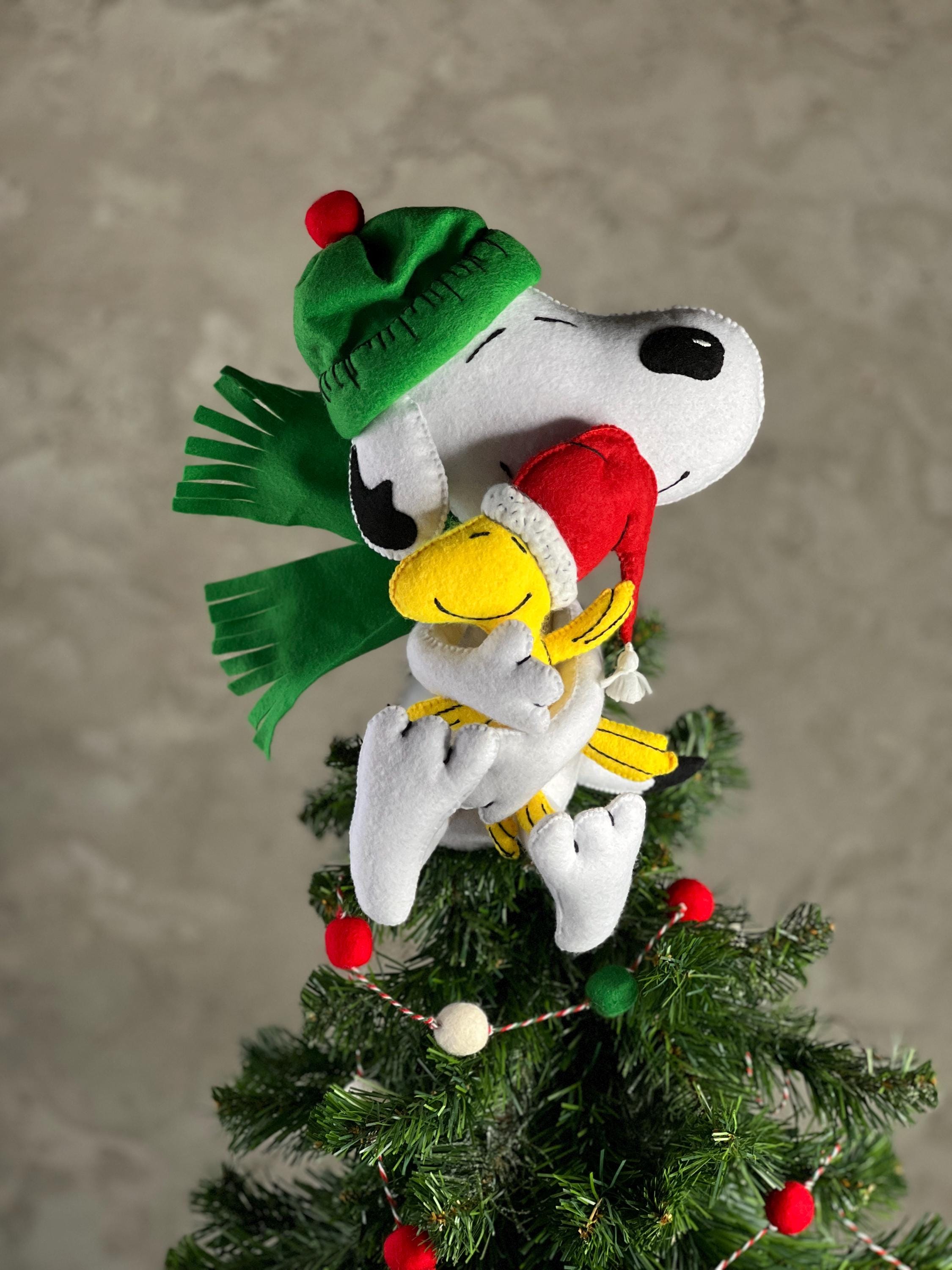 Snoopy Inspired Tree Topper, Christmas Tree Topper, Cartoons Christmas ...