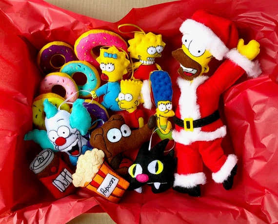フェルトクリスマスオーナメント、シンプソンズ風ツリーデコレーション
