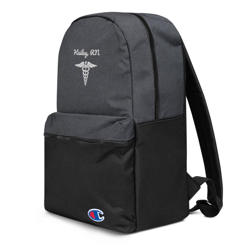 Personalized Embroidered Champion Backpack Nurse Nursing LPN RN CNA