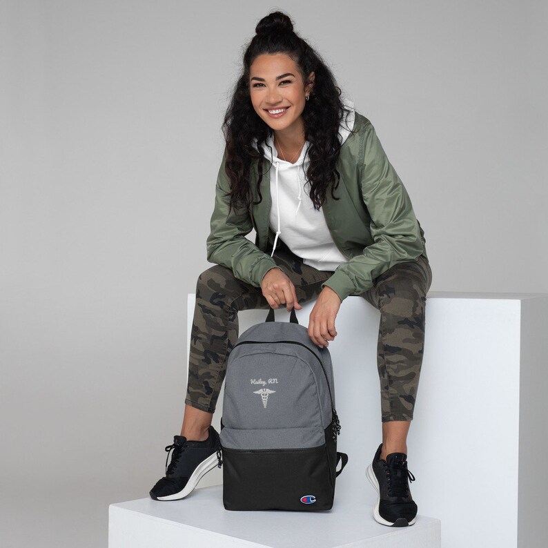Personalized Embroidered Champion Backpack Nurse Nursing LPN RN CNA