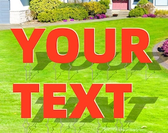 Custom Yard Letters 20 Inch, Yard Words and Numbers with Stakes, Personalized Outdoor Lawn Signs for Birthday Celebrations & Events