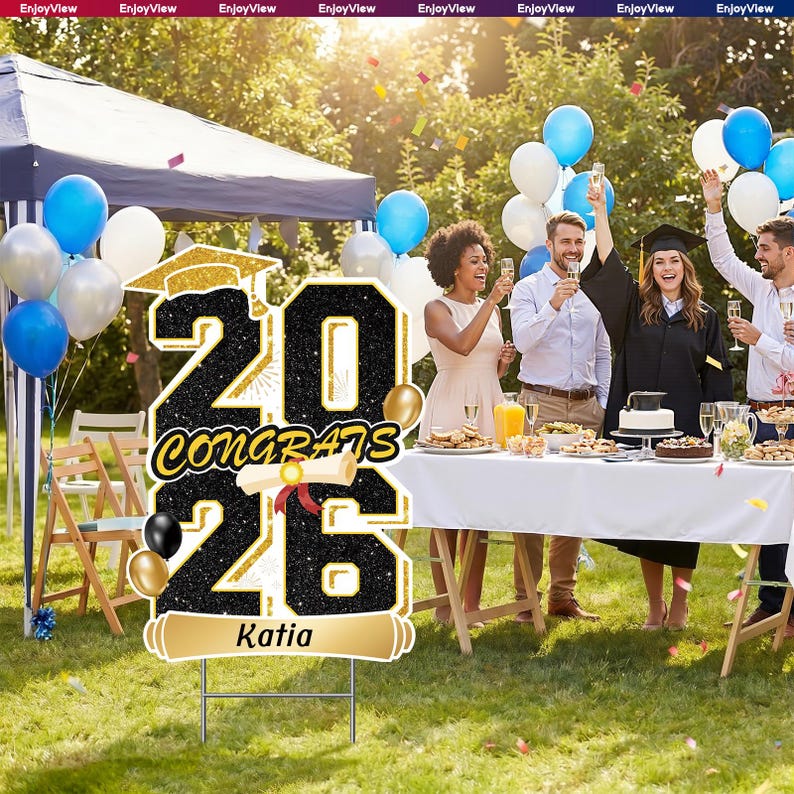 Personalized Graduation Yard Sign 18" X 24" Class of 2026 Lawn Sign ...