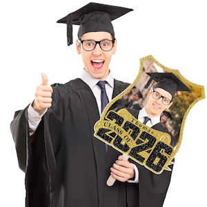 Graduation Custom Big Head Cutout on a Stick for 2026, 6 to 48inch Personalized Face Cardboard Cutouts, Fun Party Decor, Birthday