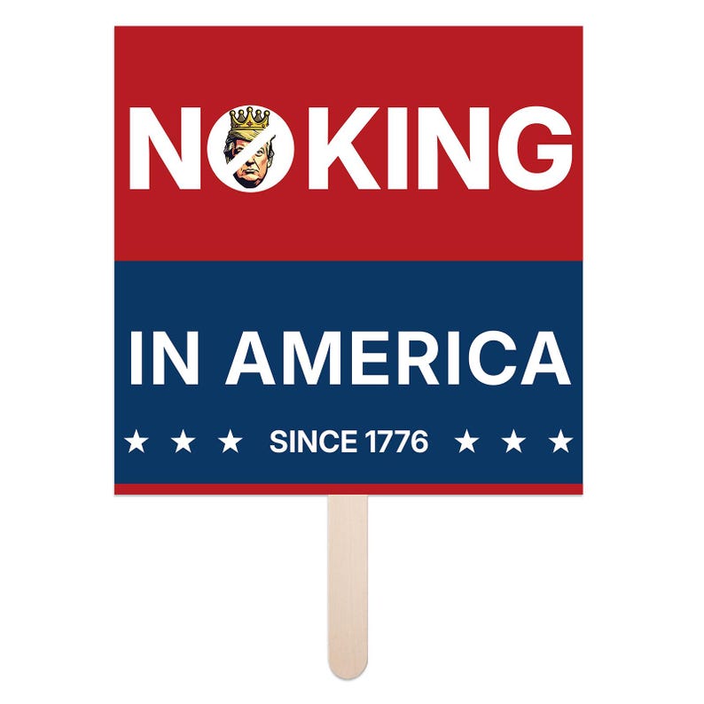 Protest Sign Sticks No Kings Protest Sign on Sticks to Carry, Handheld Sign for Rally ...