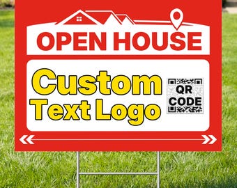 Open House Signs for Real Estate Double-Sided Yard Signs with Metal Stakes, Realtor Signage for Agents, Brokers & Sale by Owner